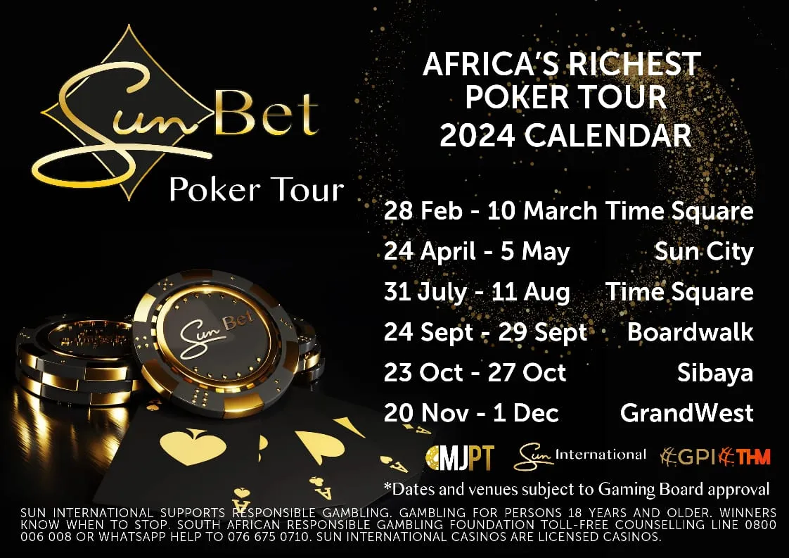 SunBet Poker Tour 2024 Calendar